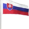 Fahnenmast 6,20 M Mit Flagge 90 Cm × 150 Cm Slowakei -Normani 127525