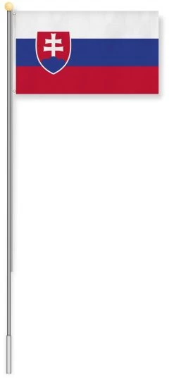 Fahnenmast 6,20 M Mit Flagge 90 Cm × 150 Cm Slowakei -Normani 127526