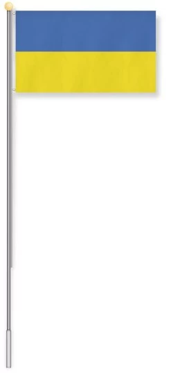 Fahnenmast 6,20 M Mit Flagge 90 Cm × 150 Cm Ukraine 5 Fahnenmast 6,20 M Mit Flagge 90 Cm × 150 Cm Ukraine -Normani 127531