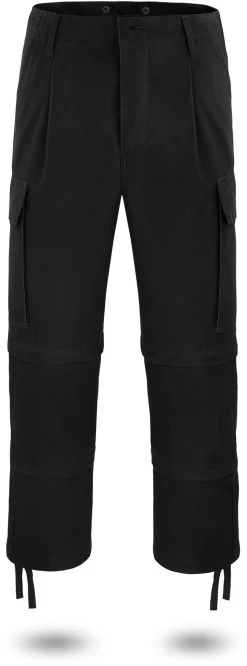 Herren 3-in-1 Zip-Off Moleskinhose „Daytona“ Schwarz