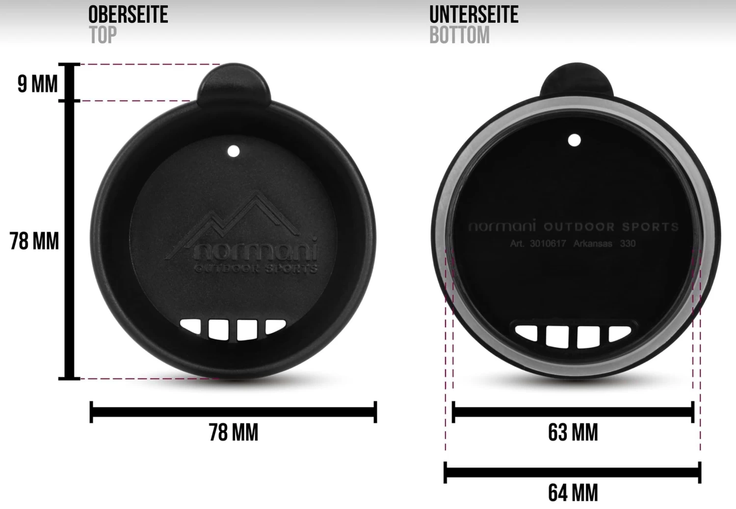 Tassen-Deckel „Arkansas“ Schwarz 7 Tassen-Deckel „Arkansas“ Schwarz – Bild 5
