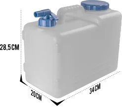 Wasserkanister Aus HDPE „Dispenser“ 15 Liter Transparent -Normani 128254