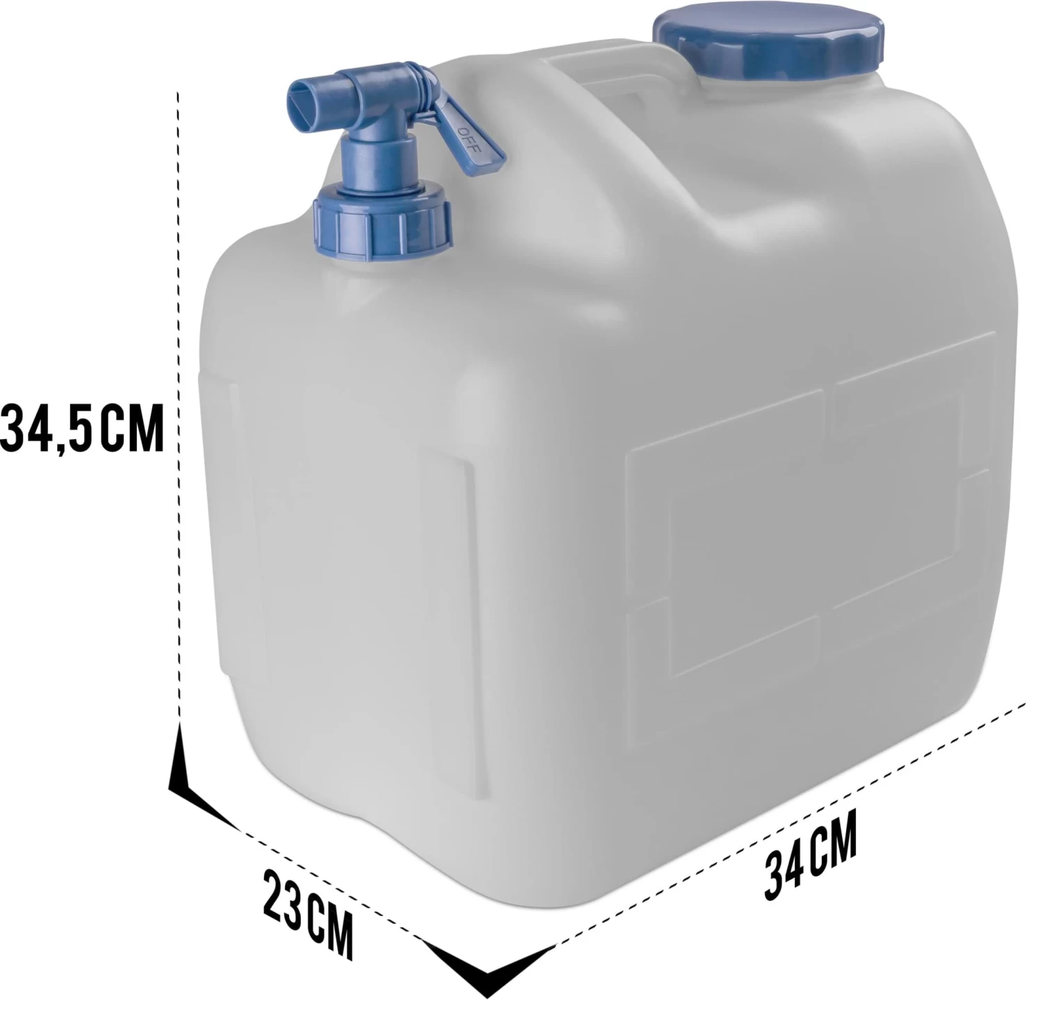 Wasserkanister Aus HDPE „Dispenser“ 23 Liter Transparent 8 Wasserkanister Aus HDPE „Dispenser“ 23 Liter Transparent – Bild 6