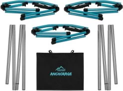 Campingbett „Anchorage“ Schwarz/Blau -Normani 128277