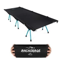 Campingbett „Anchorage“ Schwarz/Blau -Normani 128278