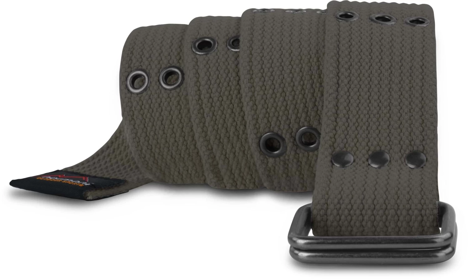 Baumwoll-Gürtel Mit Ösen „Wadi“ Grau 4 Baumwoll-Gürtel Mit Ösen „Wadi“ Grau – Bild 2