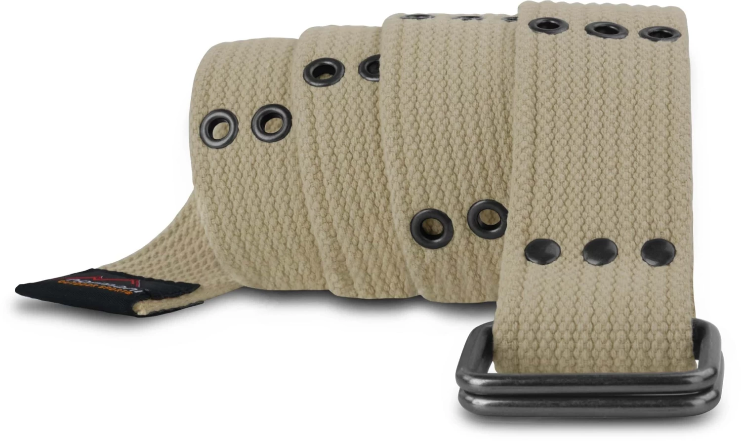 Baumwoll-Gürtel Mit Ösen „Wadi“ Khaki 4 Baumwoll-Gürtel Mit Ösen „Wadi“ Khaki – Bild 2