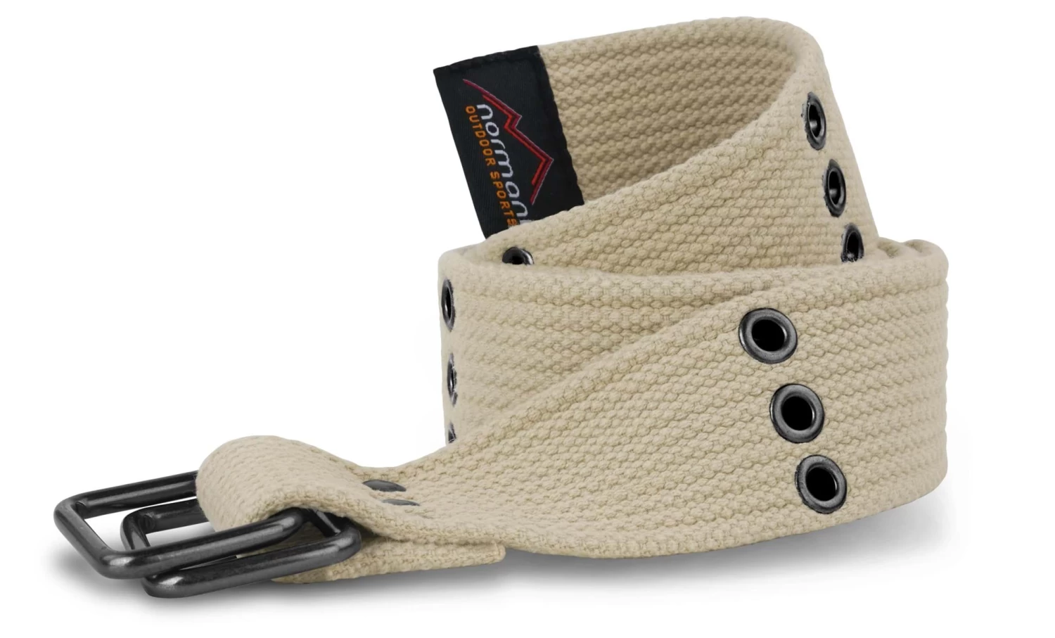 Baumwoll-Gürtel Mit Ösen „Wadi“ Khaki 5 Baumwoll-Gürtel Mit Ösen „Wadi“ Khaki – Bild 3