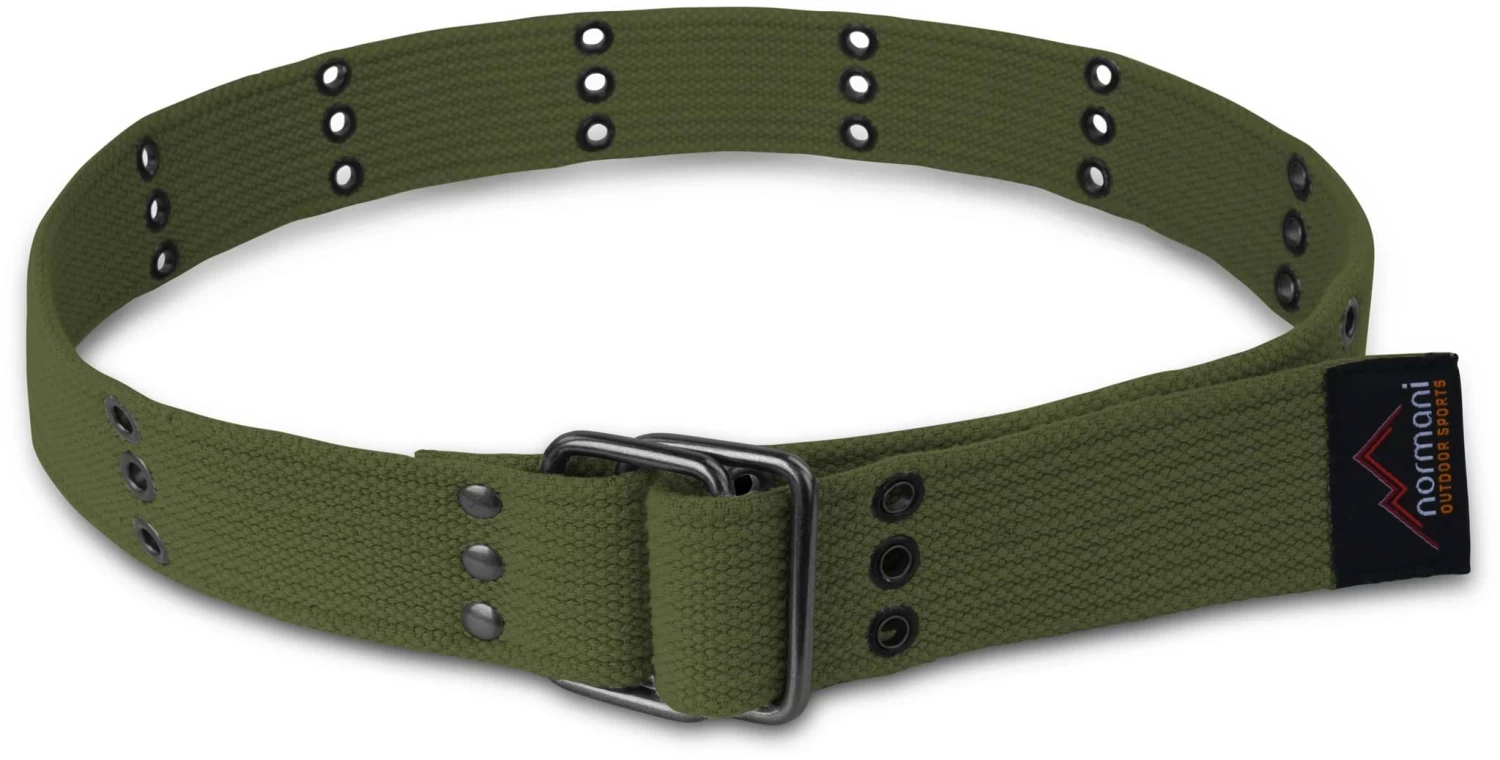 Baumwoll-Gürtel Mit Ösen „Wadi“ Oliv 6 Baumwoll-Gürtel Mit Ösen „Wadi“ Oliv – Bild 4