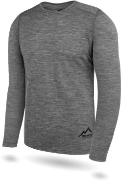 Herren Merino Langarm „Melbourne“ Grau -Normani 129352