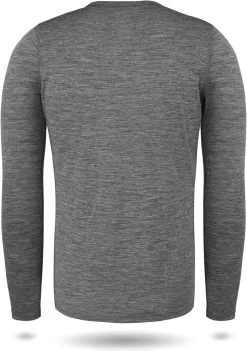 Herren Merino Langarm „Melbourne“ Grau -Normani 129357