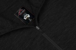 Herren Merino Langarm Mit 1/4 Zipper „Canberra“ Schwarz -Normani 129384