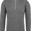 Herren Merino Langarm Mit 1/4 Zipper „Canberra“ Grau -Normani 129398