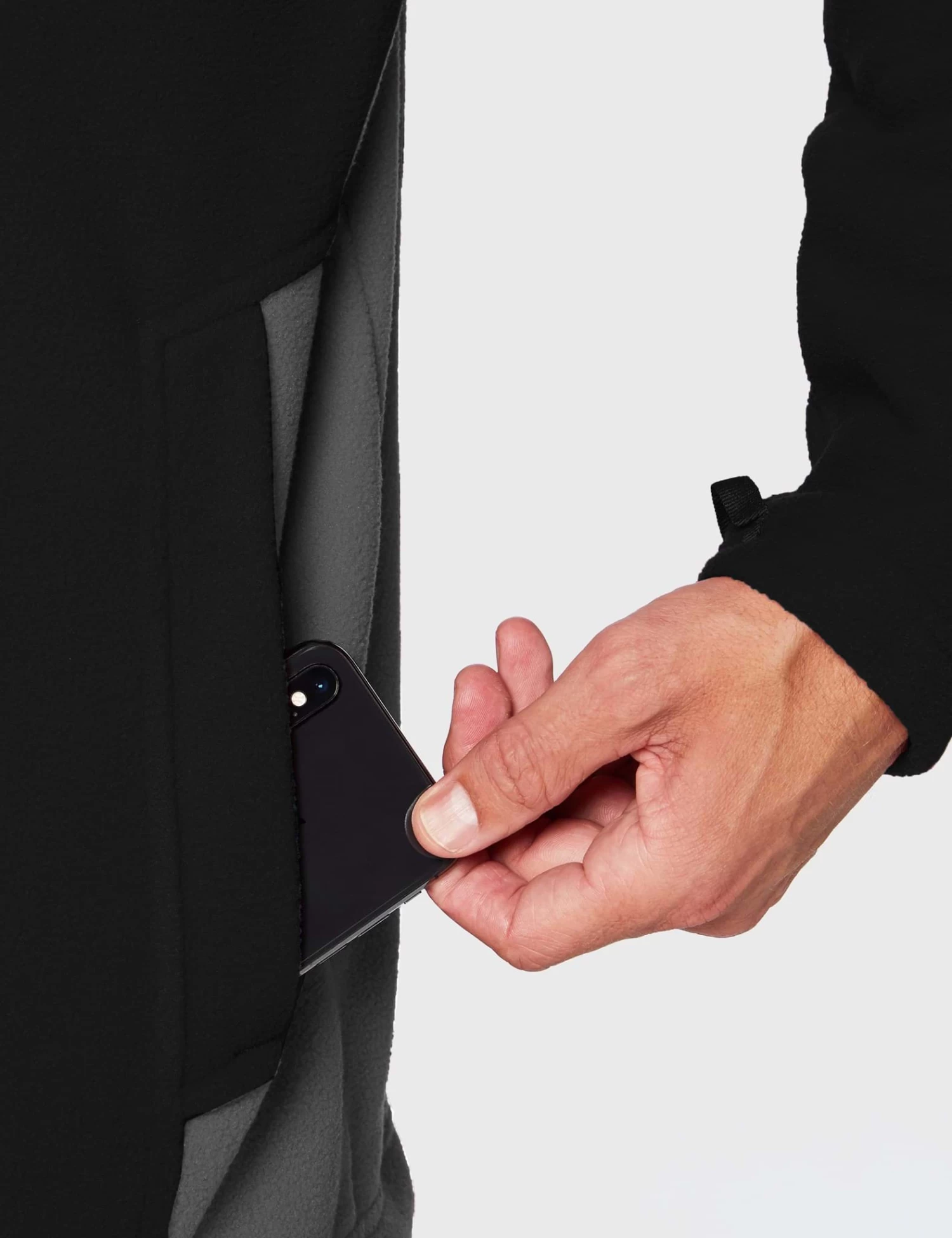 Herren Fleecejacke „Ivalo“ Schwarz 5 Herren Fleecejacke „Ivalo“ Schwarz – Bild 3