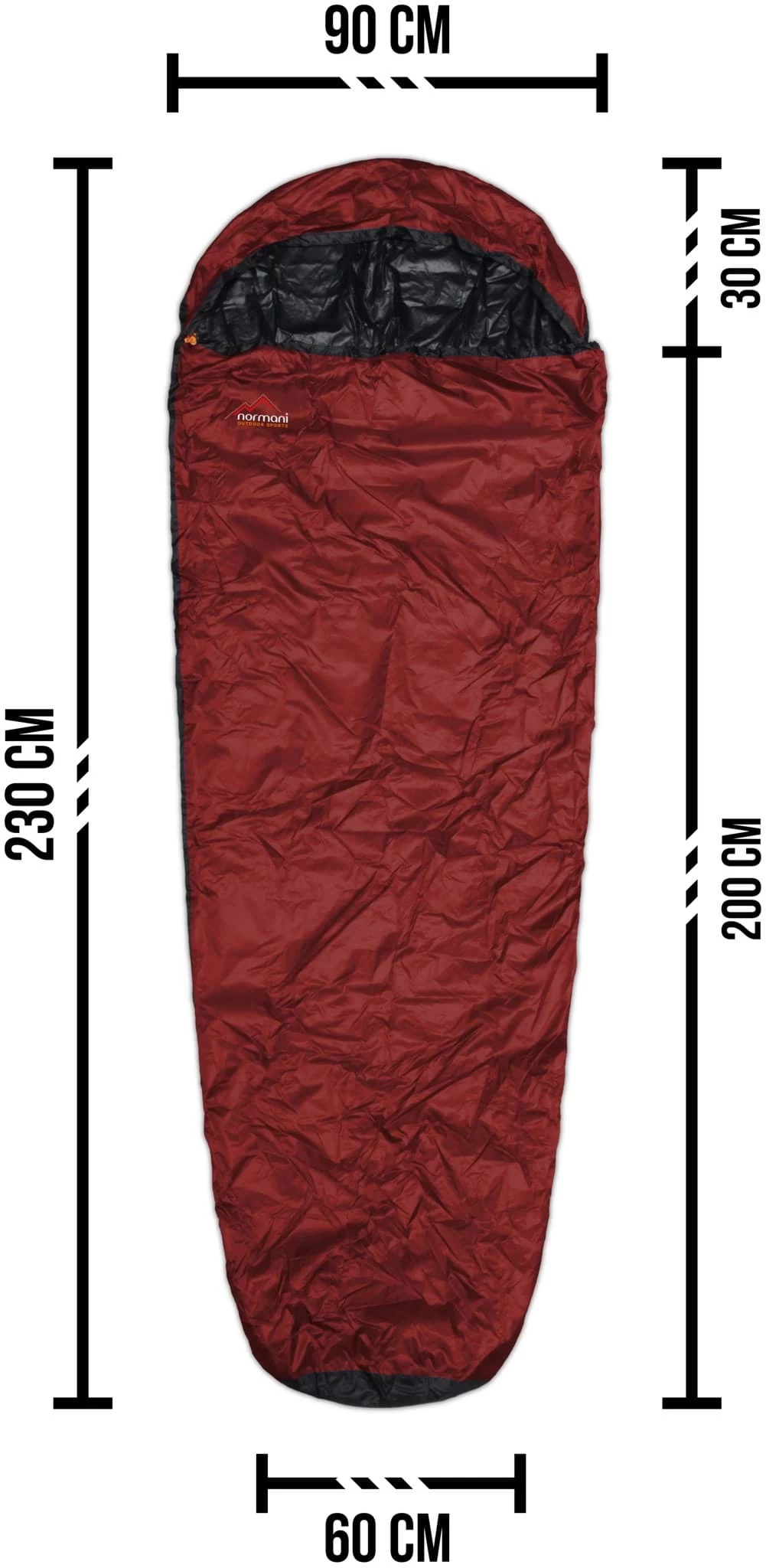 Schlafsack-Regenüberzug „SleeBag“ (RV Links) Rot/Schwarz 4 Schlafsack-Regenüberzug „SleeBag“ (RV Links) Rot/Schwarz – Bild 2