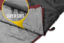 Ultralight-Schlafsack „Runty“ (RV Rechts) Rot/Schwarz -Normani 130004