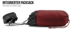 Ultralight-Schlafsack „Runty“ (RV Rechts) Rot/Schwarz -Normani 130006
