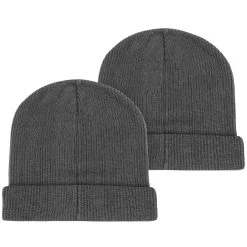 2 Warme Wintermützen Für Damen Und Herren Schiefer