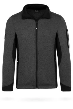 Herren Strick-Fleecejacke „Wapusk“ Anthrazit -Normani 130206