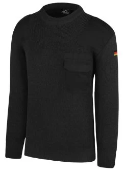 Herren BW-Pullover Mit Schurwolle „Barntrup“ Schwarz