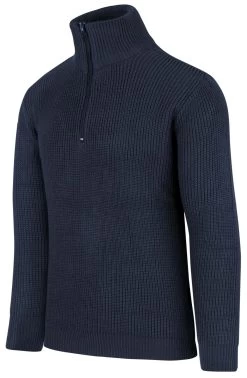 Herren Troyer-Pullover Mit RV-Kragen „Tintrup“ Navy -Normani 130543