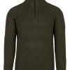 Herren Troyer-Pullover Mit RV-Kragen „Tintrup“ Oliv -Normani 130544