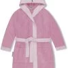 Kinder Bademantel Aus Bio-Baumwolle „Malia“ Rosa / Alpaka -Normani 131647