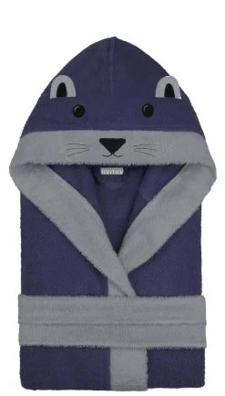 Kinder Bademantel Aus Bio-Baumwolle „Malia“ Lila / Otter -Normani 131667