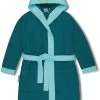 Kinder Bademantel Aus Bio-Baumwolle „Malia“ Blau / Pinguin -Normani 131673