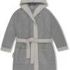 Kinder Bademantel Aus Bio-Baumwolle „Elounda“ Grau -Normani 131699