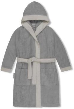 Kinder Bademantel Aus Bio-Baumwolle „Elounda“ Grau