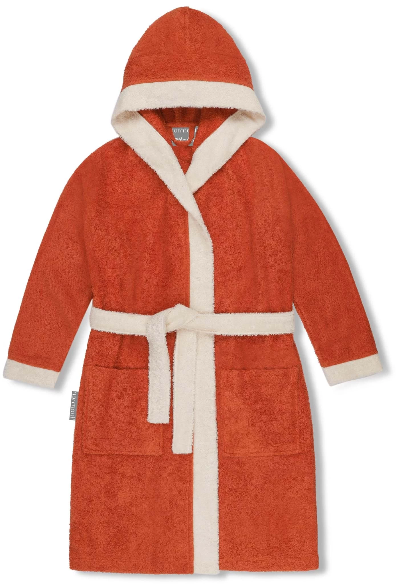 Kinder Bademantel Aus Bio-Baumwolle „Elounda“ Orange 3 Kinder Bademantel Aus Bio-Baumwolle „Elounda“ Orange
