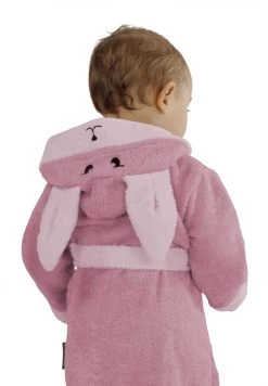 Kinder Bademantel Aus Bio-Baumwolle „Malia“ Rosa / Alpaka -Normani 133739