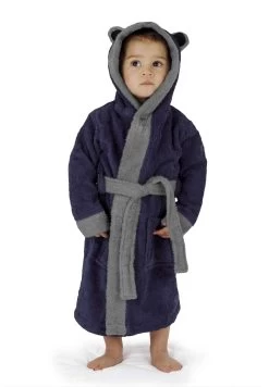 Kinder Bademantel Aus Bio-Baumwolle „Malia“ Lila / Otter -Normani 133742