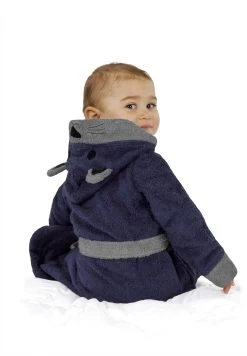 Kinder Bademantel Aus Bio-Baumwolle „Malia“ Lila / Otter -Normani 133743