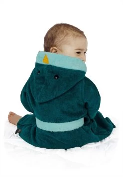 Kinder Bademantel Aus Bio-Baumwolle „Malia“ Blau / Pinguin -Normani 133760