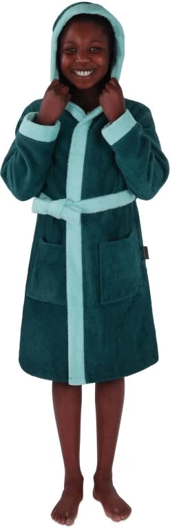 Kinder Bademantel Aus Bio-Baumwolle „Elounda“ Blau 10 Kinder Bademantel Aus Bio-Baumwolle „Elounda“ Blau -Normani 133854