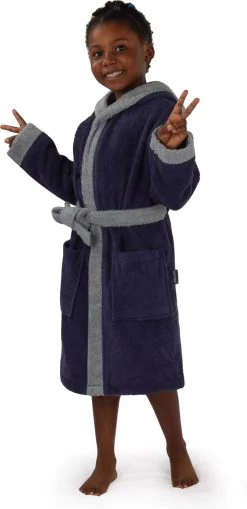 Kinder Bademantel Aus Bio-Baumwolle „Elounda“ Lila -Normani 133941