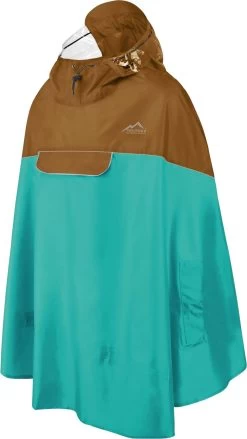 Regenponcho „Sohra“ Braun/Petrol -Normani 134608