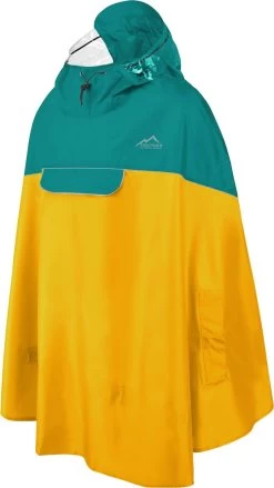 Regenponcho „Sohra“ Petrol/Gelb -Normani 134615