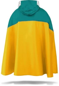 Regenponcho „Sohra“ Petrol/Gelb -Normani 134616