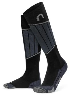 2 Paar Merino Kompressionskniestrümpfe „Darwin“ Anthrazit