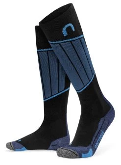 2 Paar Merino Kompressionskniestrümpfe „Darwin“ Blau