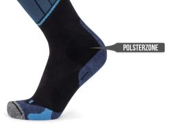 2 Paar Merino Kompressionskniestrümpfe „Darwin“ Blau -Normani 138302