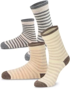 2 Paar Kinder Alpaka Socken Hell-sortiert
