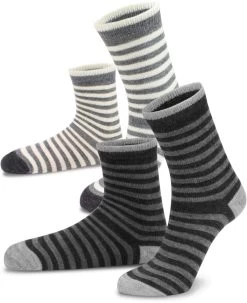 2 Paar Kinder Alpaka Socken Dunkel-sortiert