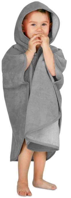Kinder Badeponcho Weich „Melilla“ Grau 11 Kinder Badeponcho Weich „Melilla“ Grau -Normani 141081
