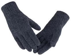 Merino Strick-Fingerhandschuhe „Onslow“ Grau -Normani 142510