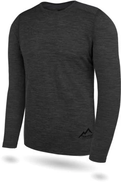 Herren Merino Langarm „Melbourne“ Anthrazit -Normani 142844