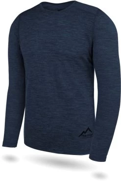 Herren Merino Langarm „Melbourne“ Navy -Normani 142847